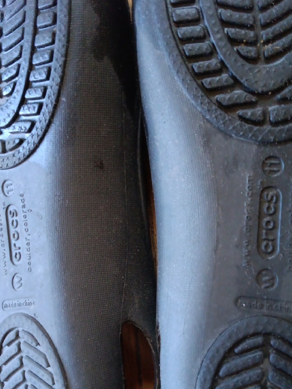 CROCS Black Women's Peep-Toe Flat Shoes Sz 11W - Picture 6 of 6